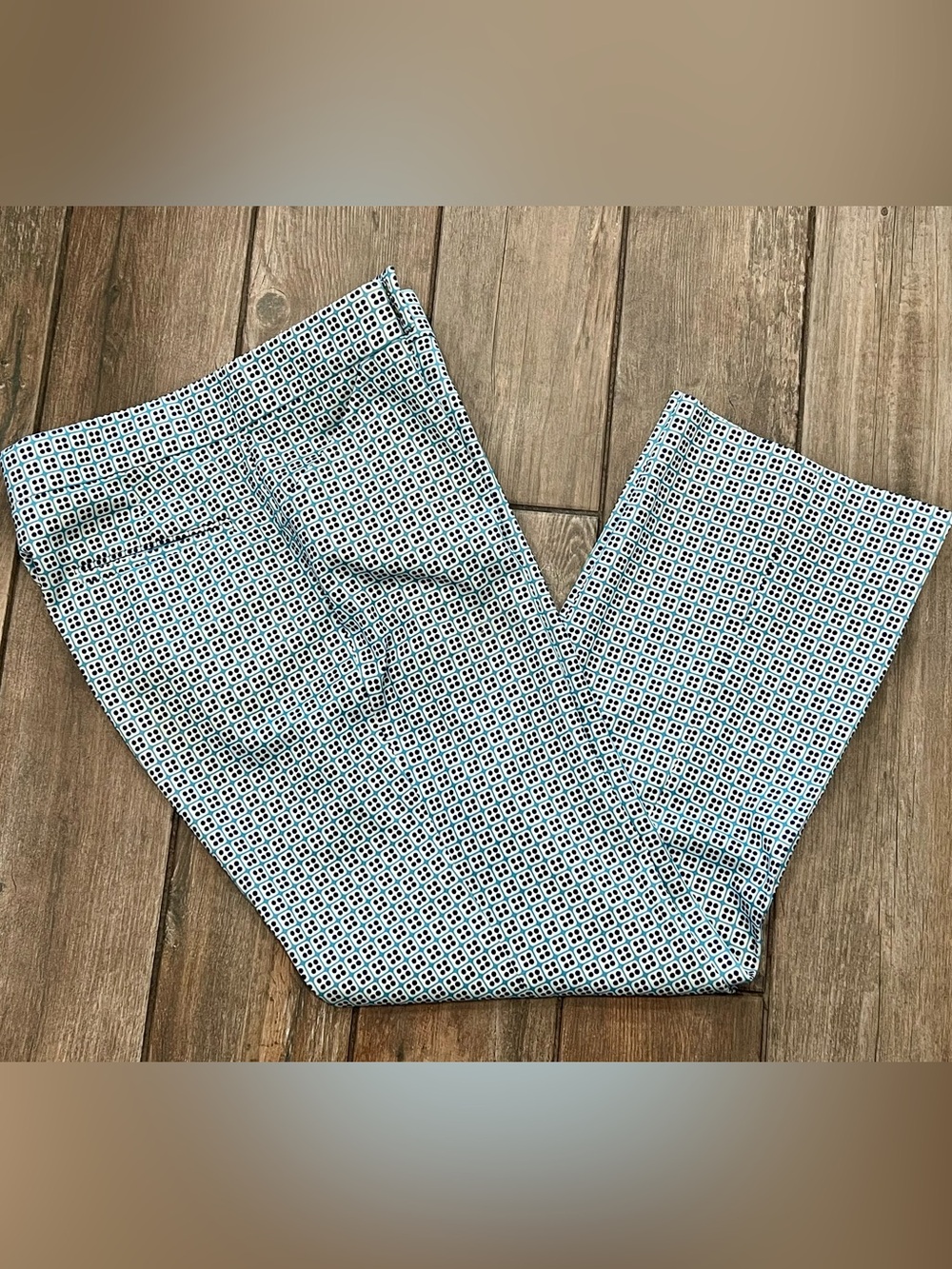 Vintage 70s 80s IZOD Baby Blue Dice Pants Mens 34x28” Golf Hipster Trendy Casual